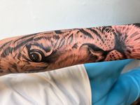 Een tattoo van een tijger